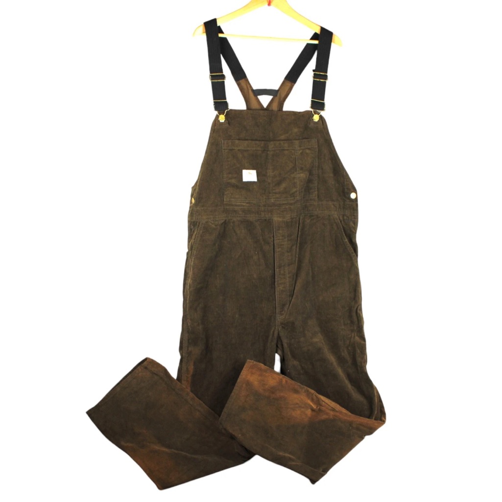 Neighborhood Co Ltd Booker Corduroy Overalls Mens Xl Brown W40xl31 Streetwear